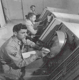 Figure 3.4 – Use of a Light Gun by a SAGE Operator[31]